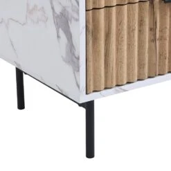 Aspen Oak And Marble Effect 2-Drawer Bedside Table 27 Aspen Oak And Marble Effect 2-Drawer Bedside Table -Daals Store BSD 086 detail3