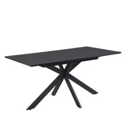Varden Black Marble Effect Ceramic Extending Dining Table - Modern Starburst Leg 6-10 Seater 20 Varden Black Marble Effect Ceramic Extending Dining Table - Modern Starburst Leg 6-10 Seater -Daals Store BSD 094 BLACK WB4