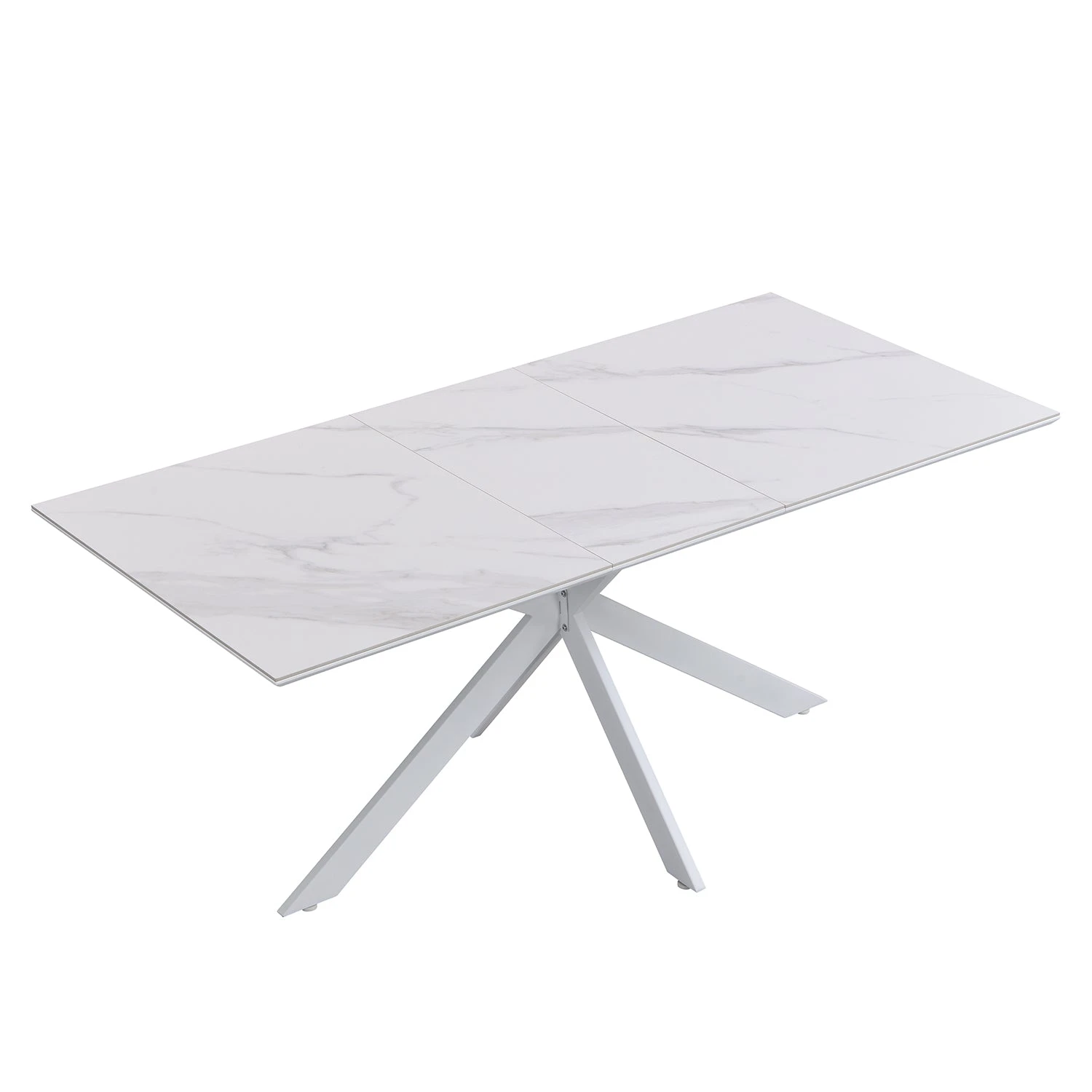 Varden White Ceramic Extending Dining Table 3 Varden White Ceramic Extending Dining Table - Image 3