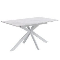Varden White Ceramic Extending Dining Table 18 Varden White Ceramic Extending Dining Table -Daals Store BSD 094 WHITE WB3