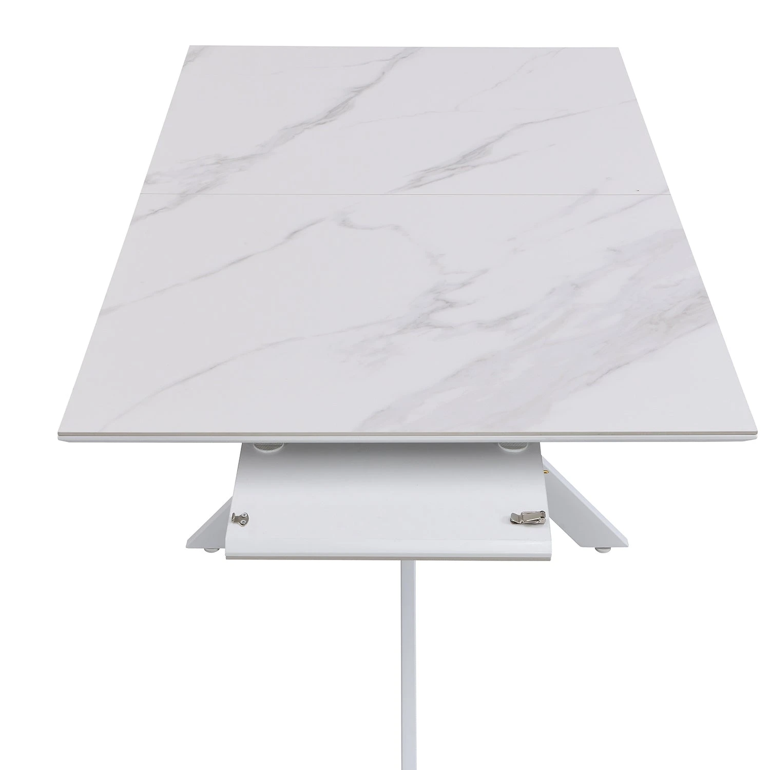 Varden White Ceramic Extending Dining Table 8 Varden White Ceramic Extending Dining Table - Image 8