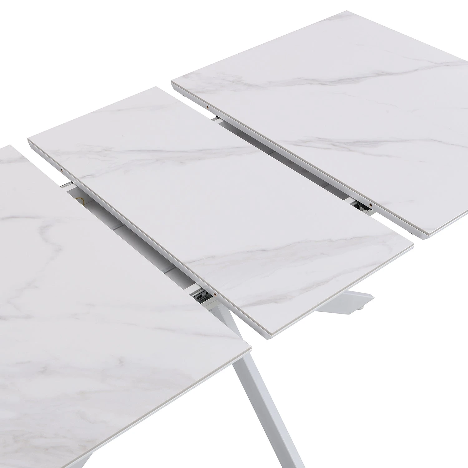Varden White Ceramic Extending Dining Table 10 Varden White Ceramic Extending Dining Table - Image 10