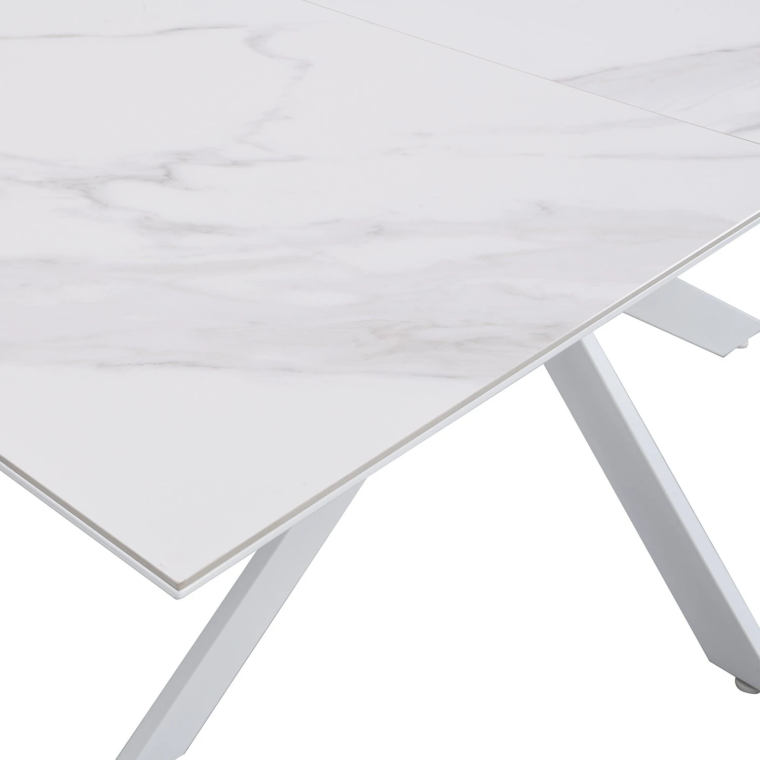Varden White Ceramic Extending Dining Table 11 Varden White Ceramic Extending Dining Table - Image 11