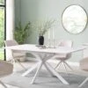 Varden White Ceramic Extending Dining Table -Daals Store BSD 094 WHITE main