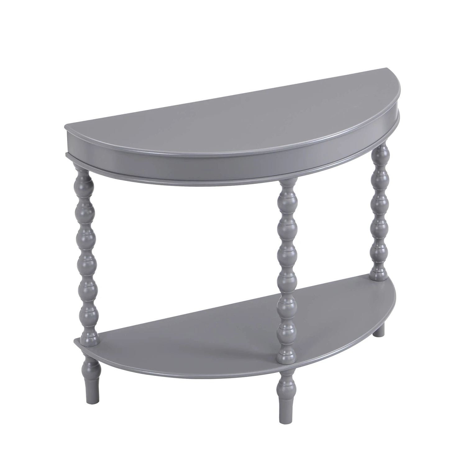 Aldwinke Dark Grey Bobbin Demilune Console Table 6 Aldwinke Dark Grey Bobbin Demilune Console Table - Image 6