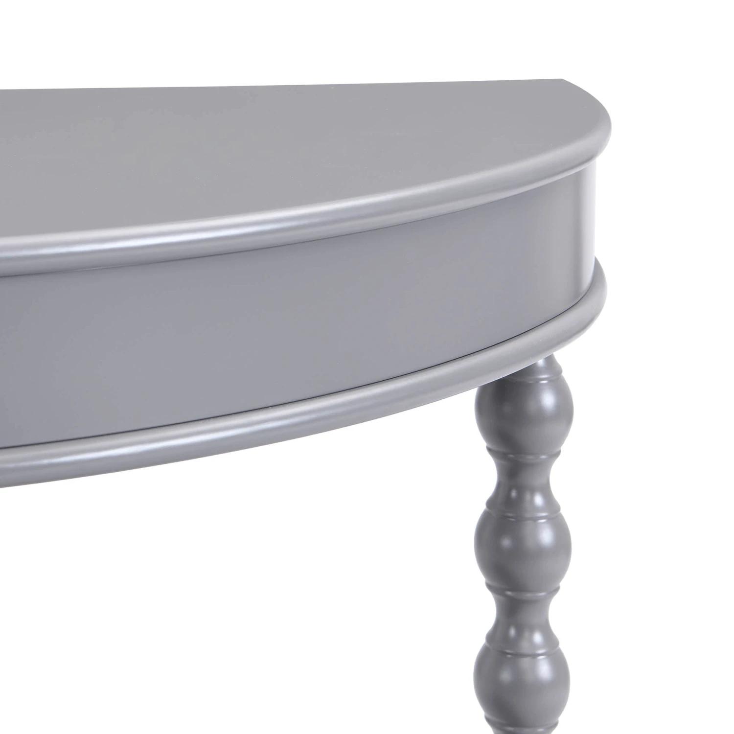 Aldwinke Dark Grey Bobbin Demilune Console Table 9 Aldwinke Dark Grey Bobbin Demilune Console Table - Image 9