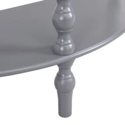 Aldwinke Dark Grey Bobbin Demilune Console Table 19 Aldwinke Dark Grey Bobbin Demilune Console Table -Daals Store BSD 099 DARKGREY detail2