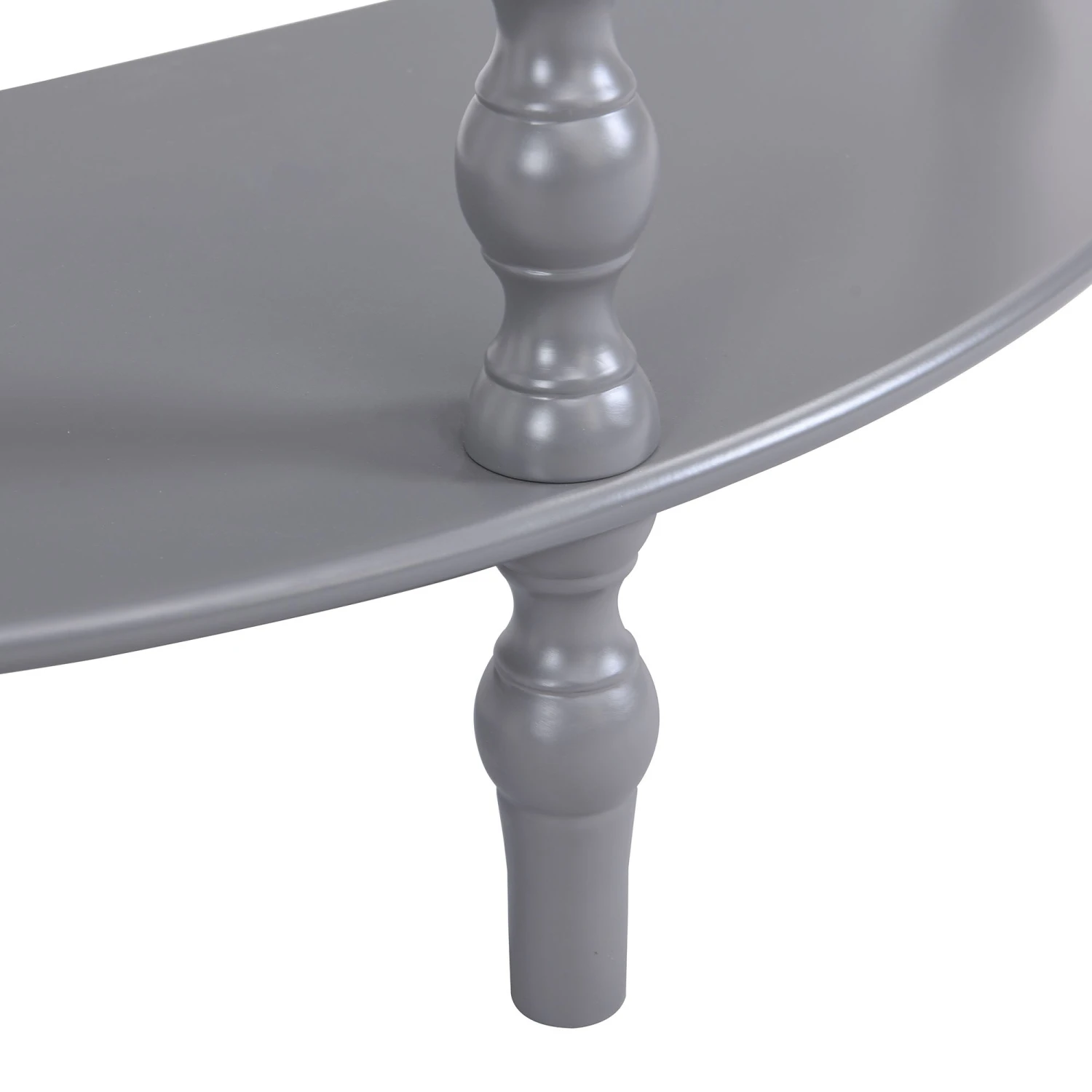 Aldwinke Dark Grey Bobbin Demilune Console Table 10 Aldwinke Dark Grey Bobbin Demilune Console Table - Image 10