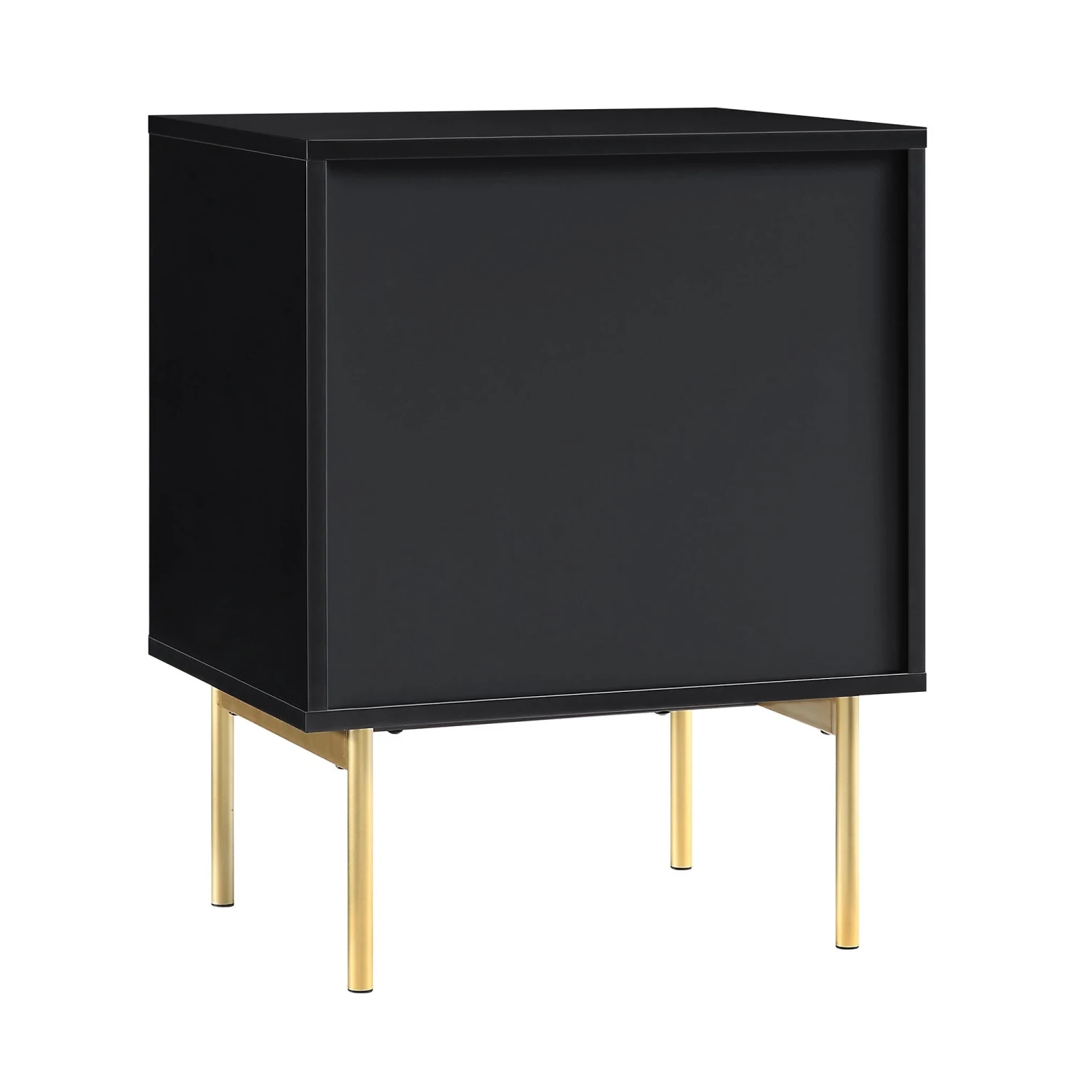 Richmond Ridged 2 Drawer Bedside Table, Matte Black 8 Richmond Ridged 2 Drawer Bedside Table, Matte Black - Image 8