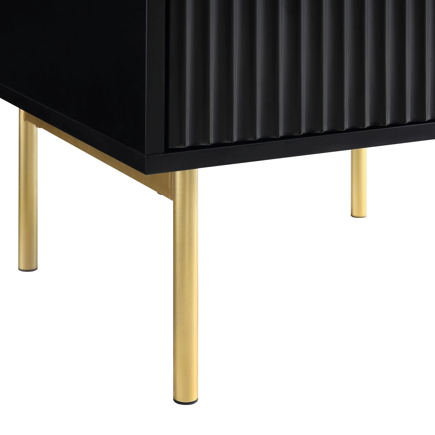 Richmond Ridged 2 Drawer Bedside Table, Matte Black 12 Richmond Ridged 2 Drawer Bedside Table, Matte Black - Image 12