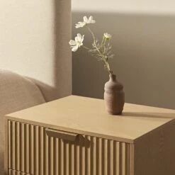 Richmond Ridged 2 Drawer Bedside Table, Light Ash -Daals Store BSD 105 LIGHTWOOD scene4