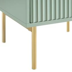 Richmond Ridged 2 Drawer Bedside Table, Matte Sage Green -Daals Store BSD 105 SAGE detail4