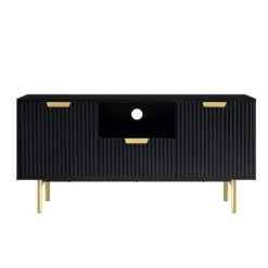 Richmond Ridged 120cm Wide TV Media Unit, Matte Black 14 Richmond Ridged 120cm Wide TV Media Unit, Matte Black -Daals Store BSD 106 BLACK WB1