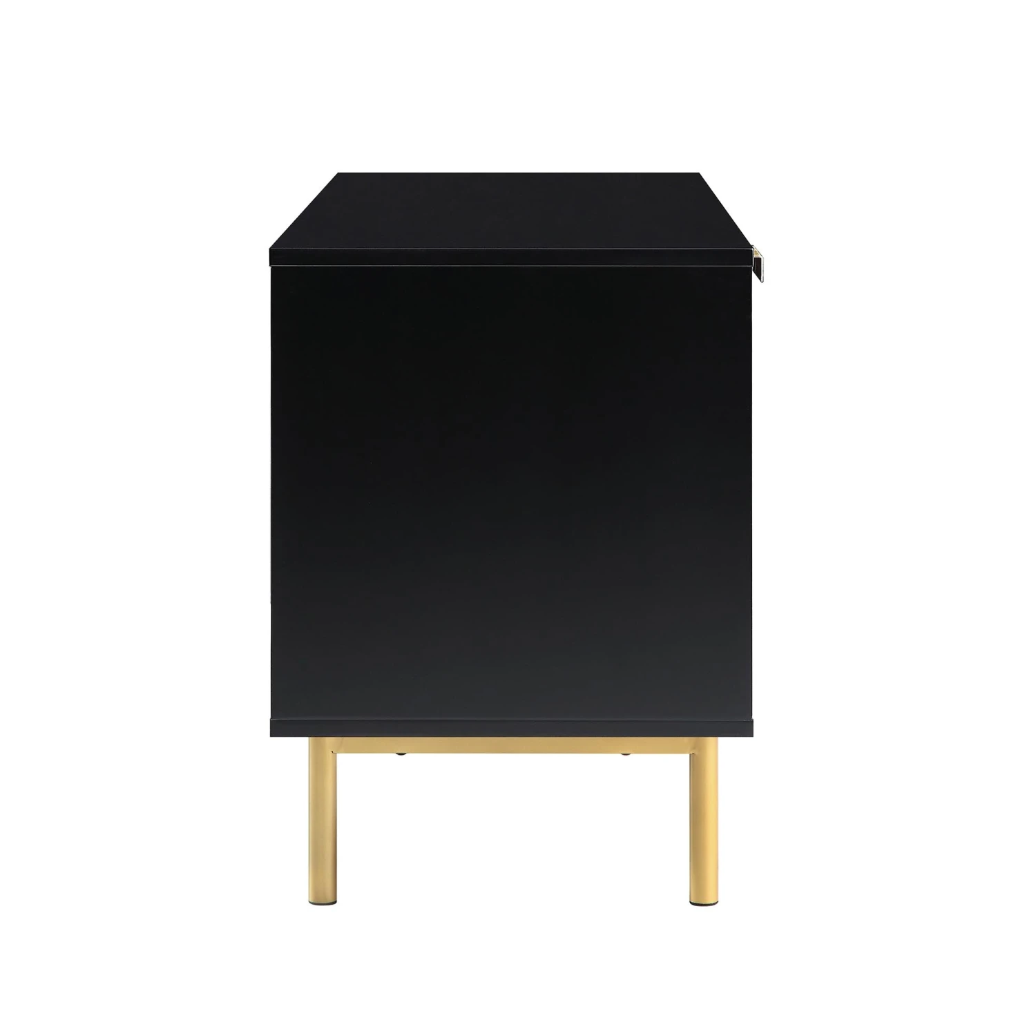 Richmond Ridged 120cm Wide TV Media Unit, Matte Black 7 Richmond Ridged 120cm Wide TV Media Unit, Matte Black - Image 7