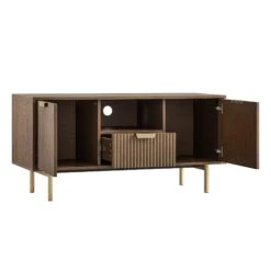 Richmond Ridged 120cm Wide TV Media Unit, Dark Ash -Daals Store BSD 106 DARKWOOD WB3