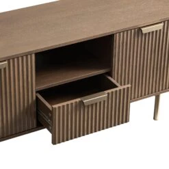 Richmond Ridged 120cm Wide TV Media Unit, Dark Ash -Daals Store BSD 106 DARKWOOD detail1