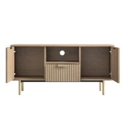 Richmond Ridged 120cm Wide TV Media Unit, Light Ash 15 Richmond Ridged 120cm Wide TV Media Unit, Light Ash -Daals Store BSD 106 LIGHTWOOD WB4