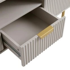 Richmond Ridged 120cm Wide TV Media Unit, Matte Taupe 23 Richmond Ridged 120cm Wide TV Media Unit, Matte Taupe -Daals Store BSD 106 TAUPE detail2