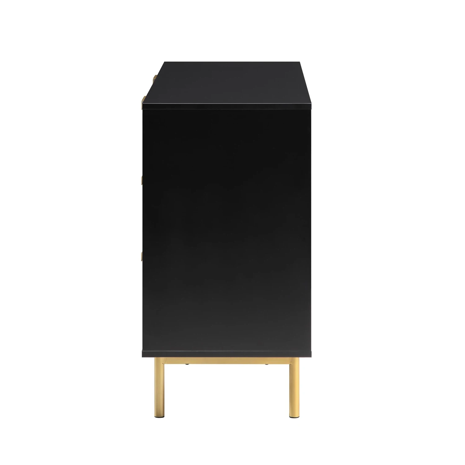 Richmond Ridged Wide Chest Of 6 Drawers, Matte Black 7 Richmond Ridged Wide Chest Of 6 Drawers, Matte Black - Image 7