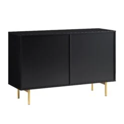 Richmond Ridged Wide Chest Of 6 Drawers, Matte Black 19 Richmond Ridged Wide Chest Of 6 Drawers, Matte Black -Daals Store BSD 107 BLACK WB5