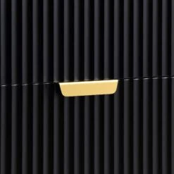 Richmond Ridged Wide Chest Of 6 Drawers, Matte Black 22 Richmond Ridged Wide Chest Of 6 Drawers, Matte Black -Daals Store BSD 107 BLACK detail3