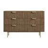Richmond Ridged Wide Chest Of 6 Drawers, Dark Ash 26 Richmond Ridged Wide Chest Of 6 Drawers, Dark Ash -Daals Store BSD 107 DARKWOOD WB1
