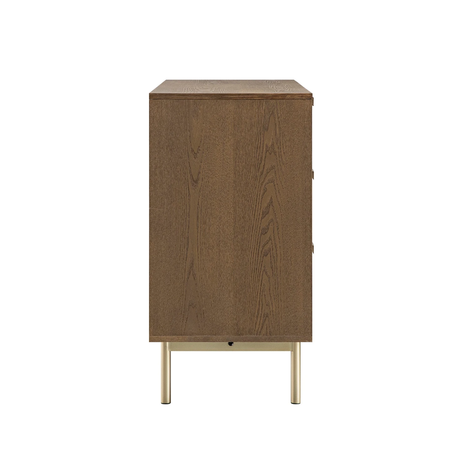 Richmond Ridged Wide Chest Of 6 Drawers, Dark Ash 5 Richmond Ridged Wide Chest Of 6 Drawers, Dark Ash - Image 5