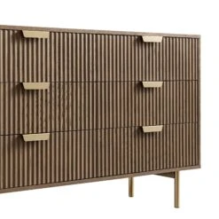 Richmond Ridged Wide Chest Of 6 Drawers, Dark Ash 15 Richmond Ridged Wide Chest Of 6 Drawers, Dark Ash -Daals Store BSD 107 DARKWOOD detail1