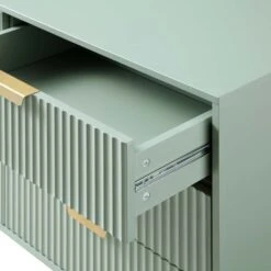 Richmond Ridged Wide Chest Of 6 Drawers, Matte Sage Green 21 Richmond Ridged Wide Chest Of 6 Drawers, Matte Sage Green -Daals Store BSD 107 SAGE detail2