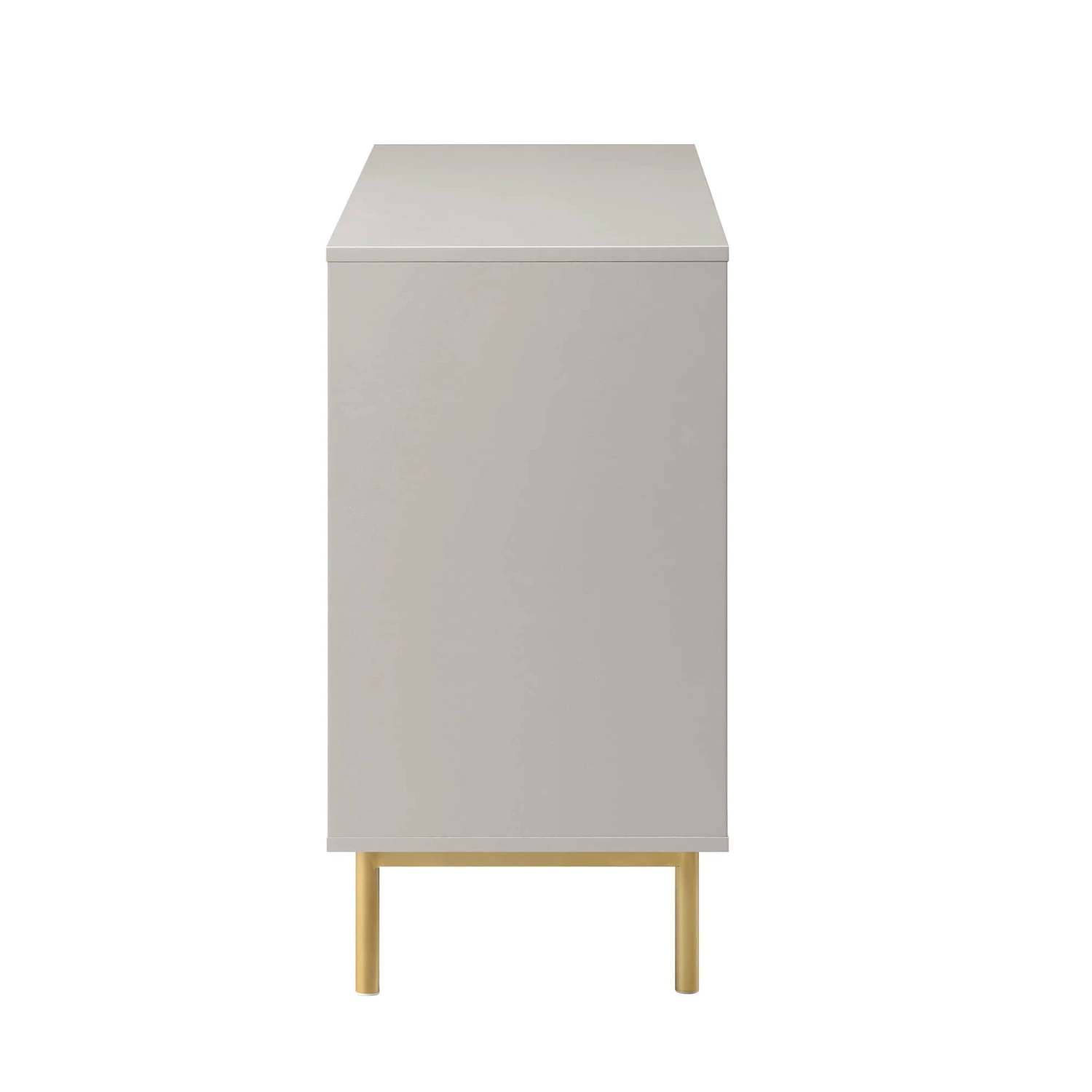 Richmond Ridged Wide Chest Of 6 Drawers, Matte Taupe 8 Richmond Ridged Wide Chest Of 6 Drawers, Matte Taupe - Image 8