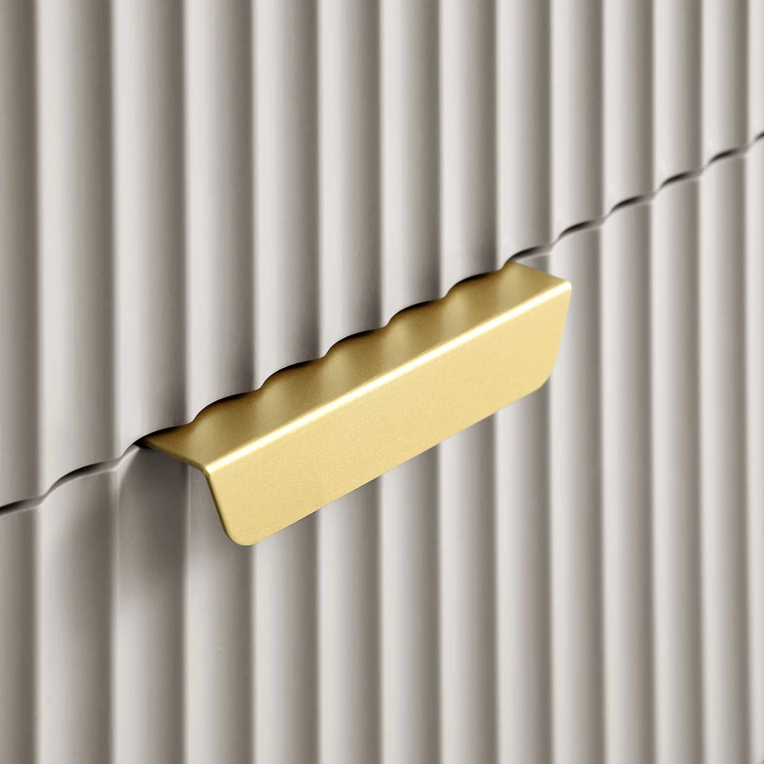 Richmond Ridged Wide Chest Of 6 Drawers, Matte Taupe 12 Richmond Ridged Wide Chest Of 6 Drawers, Matte Taupe - Image 12