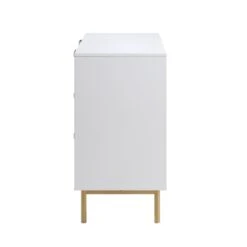 Richmond Ridged Wide Chest Of 6 Drawers, Matte White 18 Richmond Ridged Wide Chest Of 6 Drawers, Matte White -Daals Store BSD 107 WHITE WB4