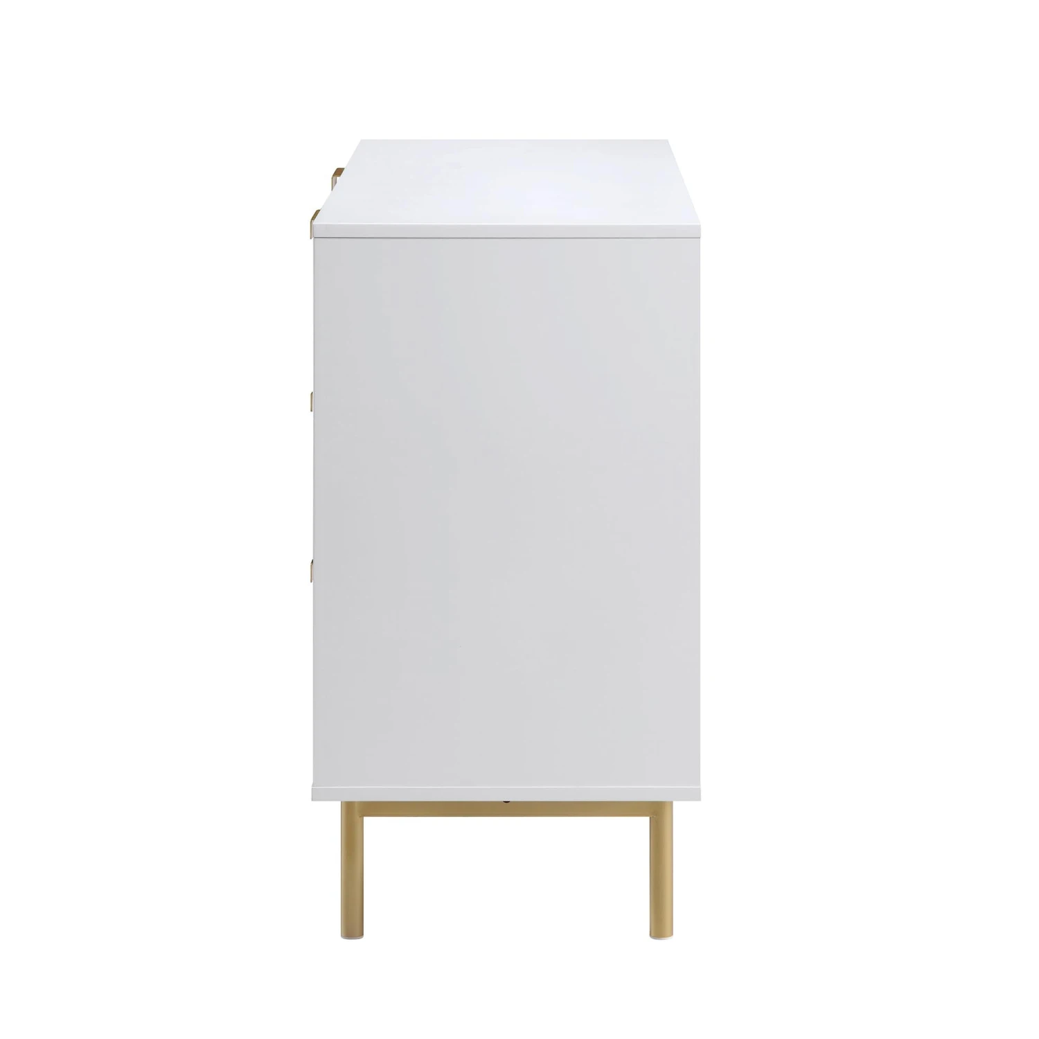 Richmond Ridged Wide Chest Of 6 Drawers, Matte White 7 Richmond Ridged Wide Chest Of 6 Drawers, Matte White - Image 7