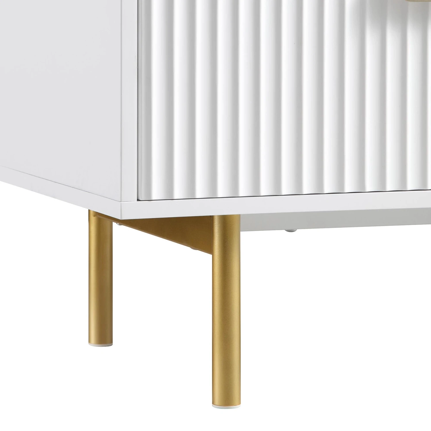 Richmond Ridged Wide Chest Of 6 Drawers, Matte White 12 Richmond Ridged Wide Chest Of 6 Drawers, Matte White - Image 12