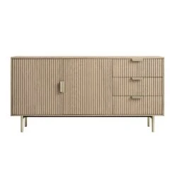 Richmond Ridged Large Sideboard, Light Ash
