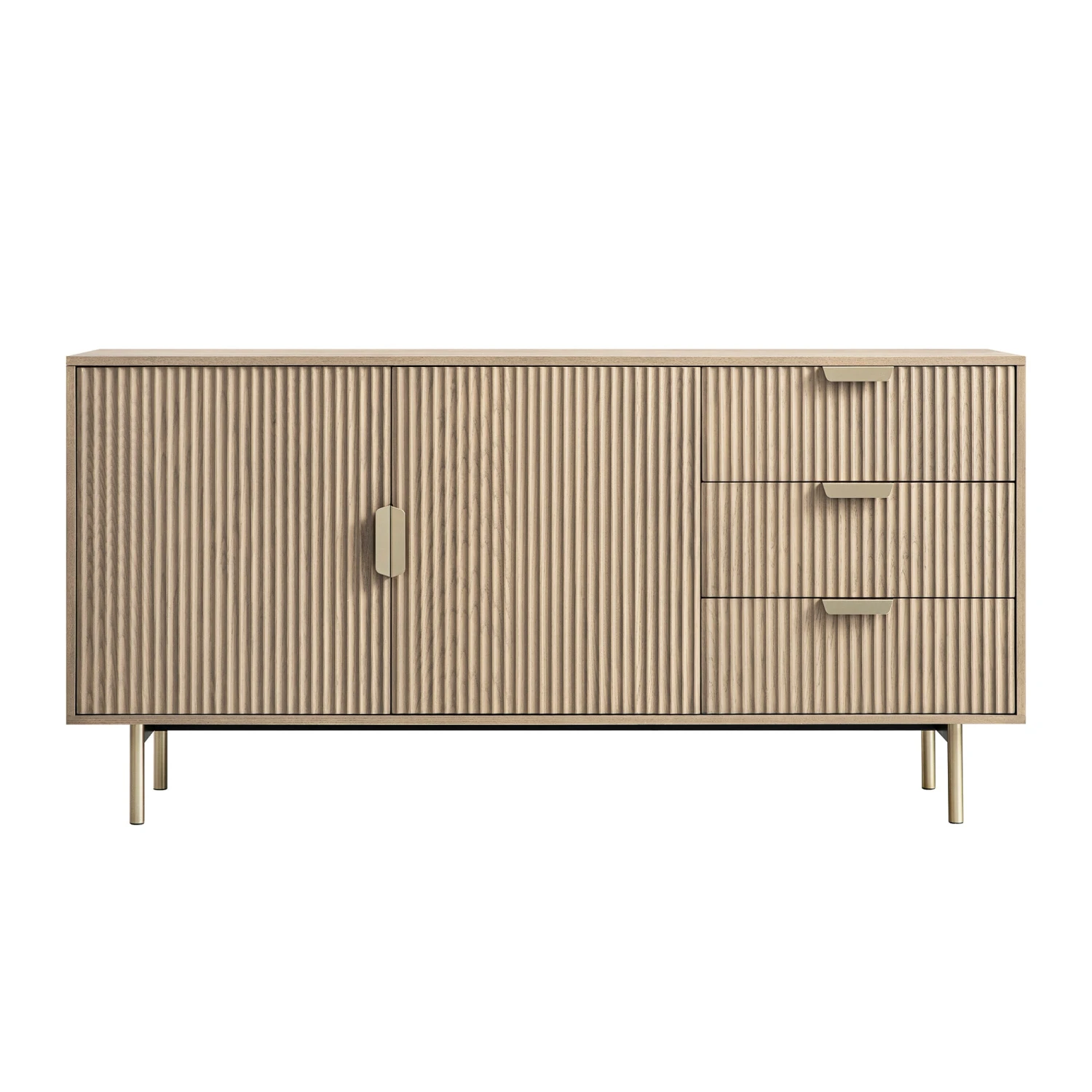Richmond Ridged Large Sideboard, Light Ash 1 Richmond Ridged Large Sideboard, Light Ash