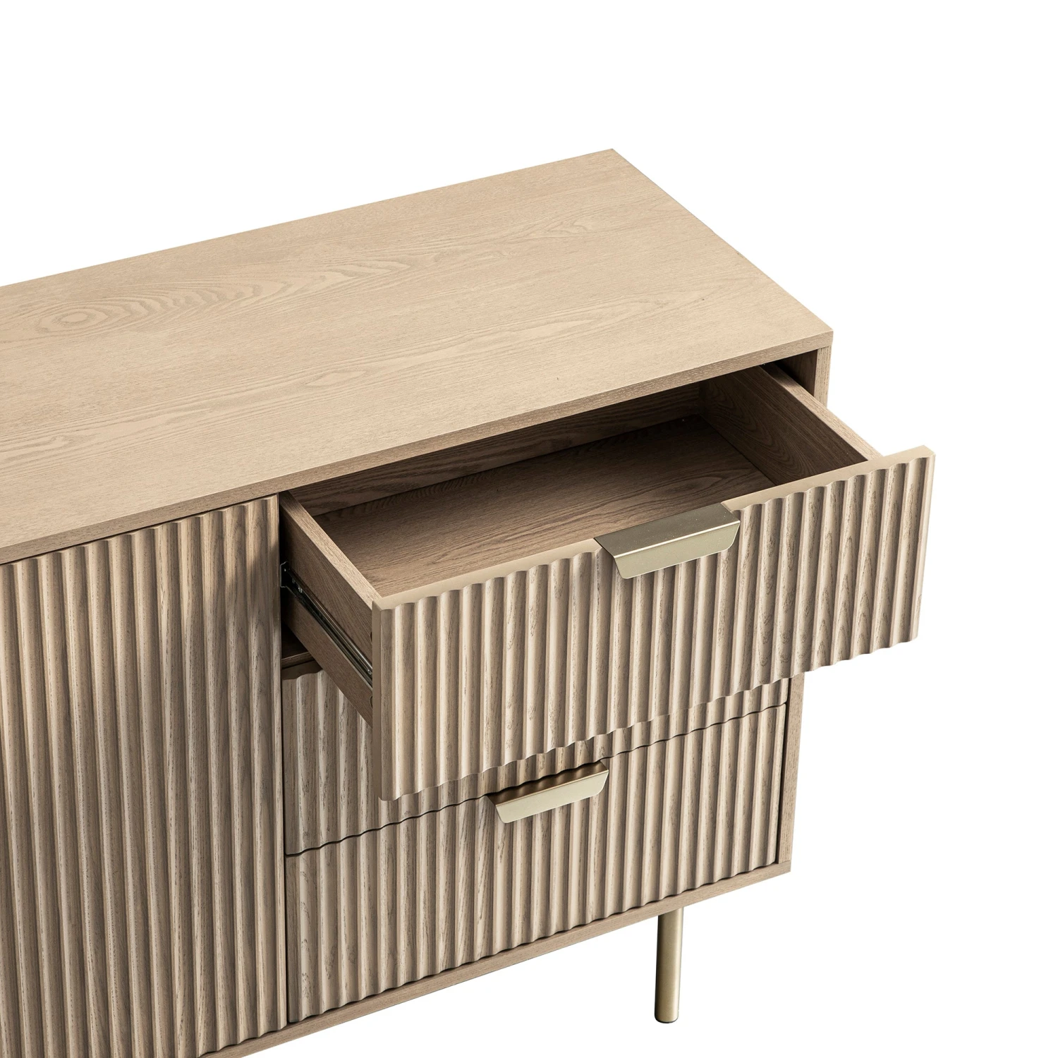 Richmond Ridged Large Sideboard, Light Ash 9 Richmond Ridged Large Sideboard, Light Ash - Image 9