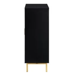 Richmond Ridged Highboard Storage Cabinet, Matte Black 17 Richmond Ridged Highboard Storage Cabinet, Matte Black -Daals Store BSD 109 BLACK WB4