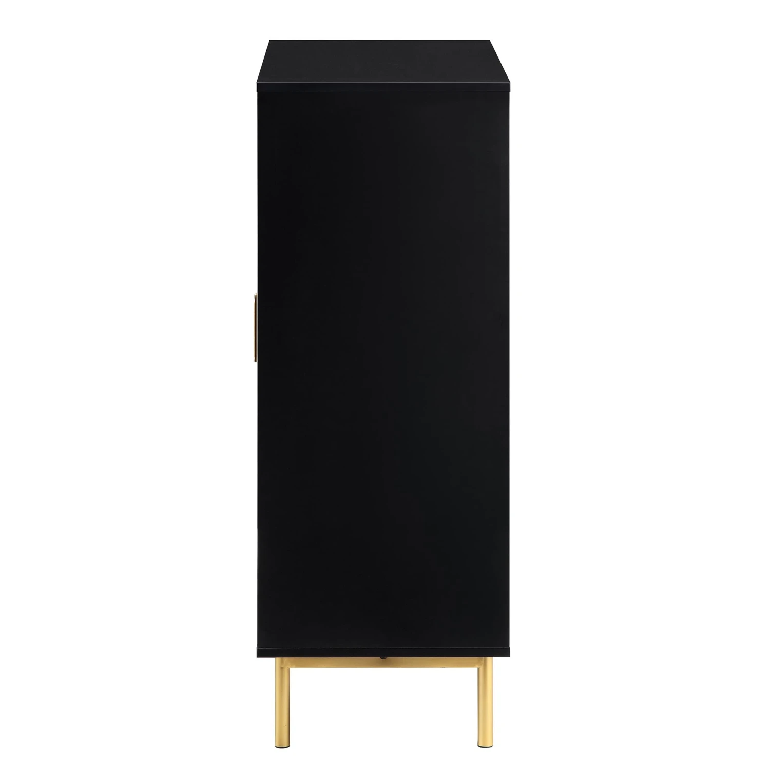 Richmond Ridged Highboard Storage Cabinet, Matte Black 7 Richmond Ridged Highboard Storage Cabinet, Matte Black - Image 7