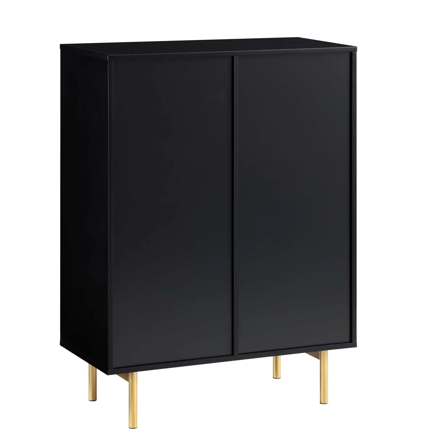 Richmond Ridged Highboard Storage Cabinet, Matte Black 8 Richmond Ridged Highboard Storage Cabinet, Matte Black - Image 8