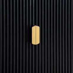 Richmond Ridged Highboard Storage Cabinet, Matte Black 19 Richmond Ridged Highboard Storage Cabinet, Matte Black -Daals Store BSD 109 BLACK detail1