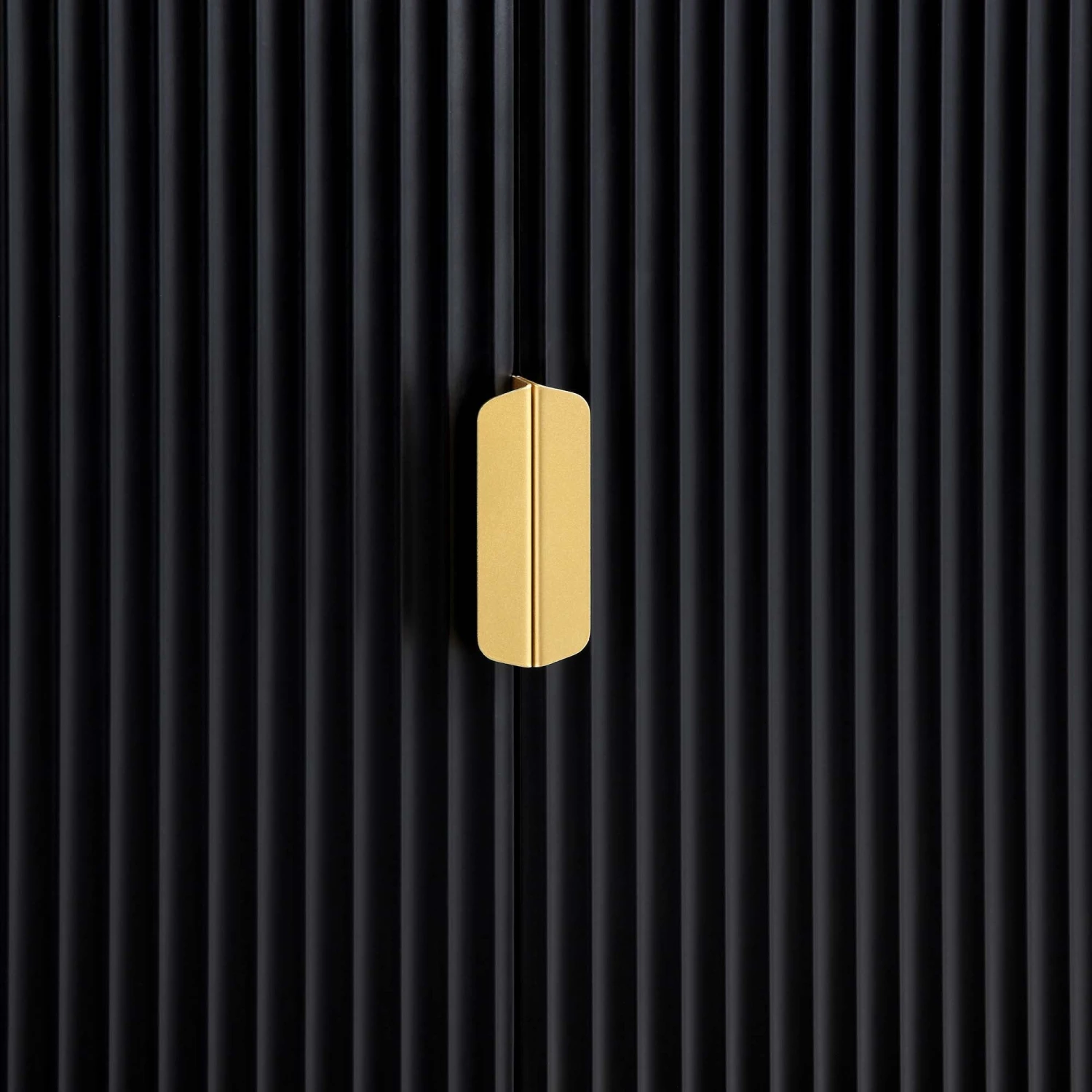 Richmond Ridged Highboard Storage Cabinet, Matte Black 9 Richmond Ridged Highboard Storage Cabinet, Matte Black - Image 9