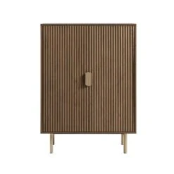 Richmond Ridged Highboard Storage Cabinet, Dark Ash -Daals Store BSD 109 DARKWOOD WB1