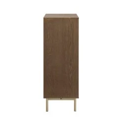 Richmond Ridged Highboard Storage Cabinet, Dark Ash -Daals Store BSD 109 DARKWOOD WB4