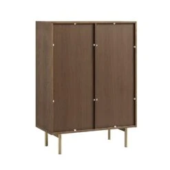 Richmond Ridged Highboard Storage Cabinet, Dark Ash -Daals Store BSD 109 DARKWOOD WB5