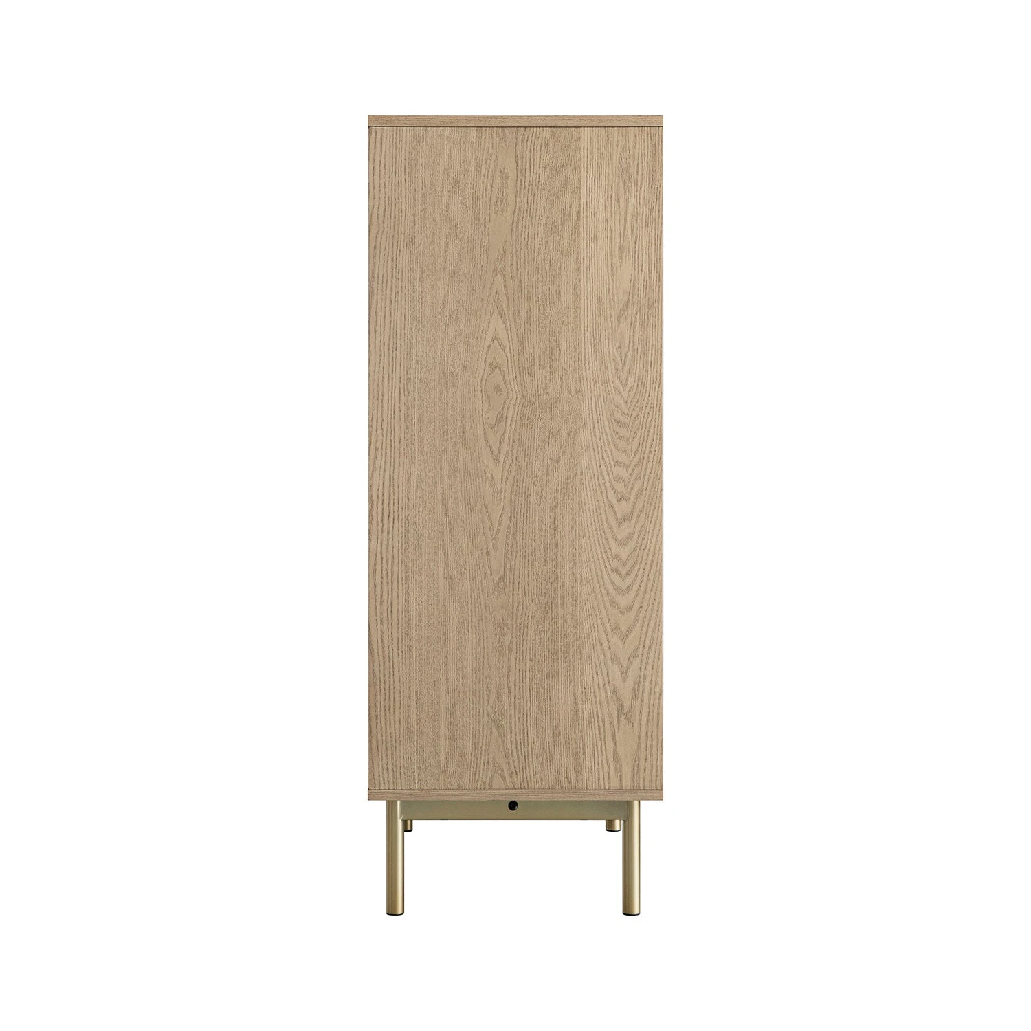 Richmond Ridged Highboard Storage Cabinet, Light Ash 14 Richmond Ridged Highboard Storage Cabinet, Light Ash - Image 14