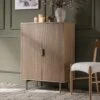 Richmond Ridged Highboard Storage Cabinet, Light Ash -Daals Store BSD 109 LIGHTWOOD main