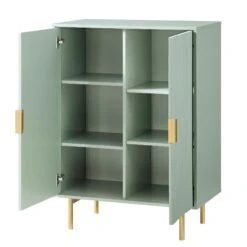 Richmond Ridged Highboard Storage Cabinet, Matte Sage Green -Daals Store BSD 109 SAGE WB3
