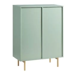 Richmond Ridged Highboard Storage Cabinet, Matte Sage Green -Daals Store BSD 109 SAGE WB4