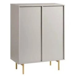 Richmond Ridged Highboard Storage Cabinet, Matte Taupe 21 Richmond Ridged Highboard Storage Cabinet, Matte Taupe -Daals Store BSD 109 TAUPE WB5